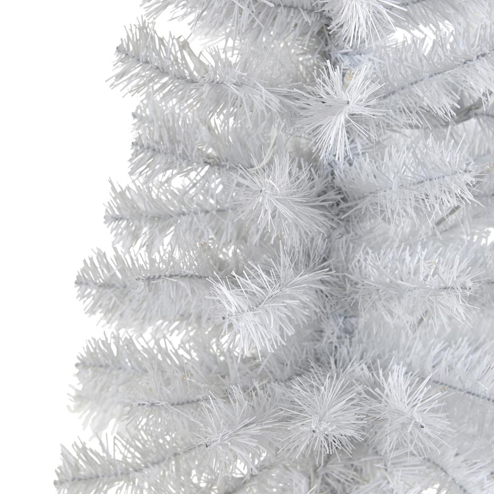 2ft. White Artificial Christmas Tree with 35 LED Lights and 72 Bendable Branches. Picture 3
