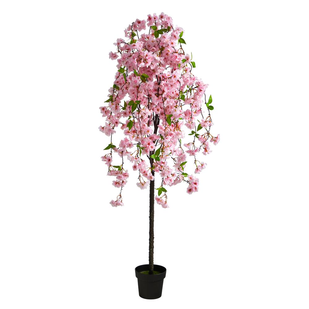 5ft. Cherry Blossom Artificial Tree Pink. Picture 1