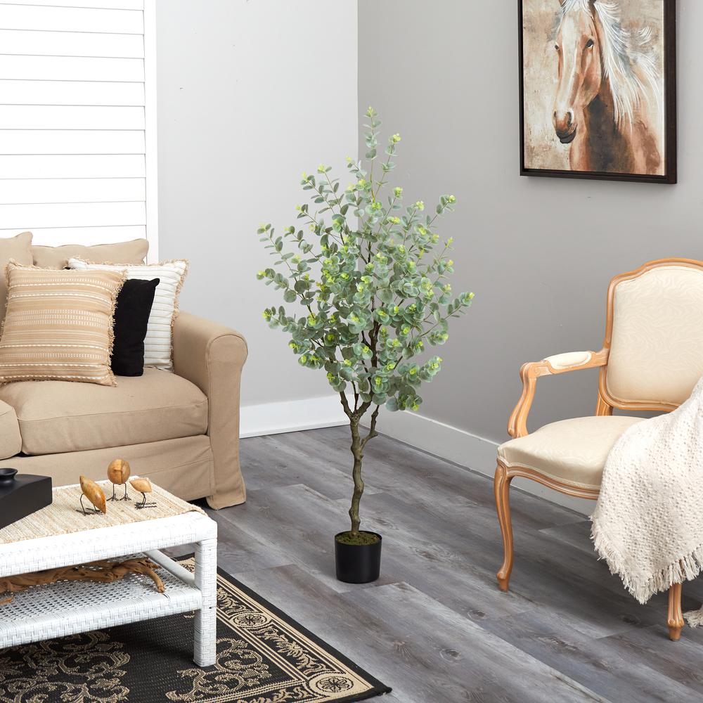 4.5ft. Eucalyptus Artificial Tree. Picture 4