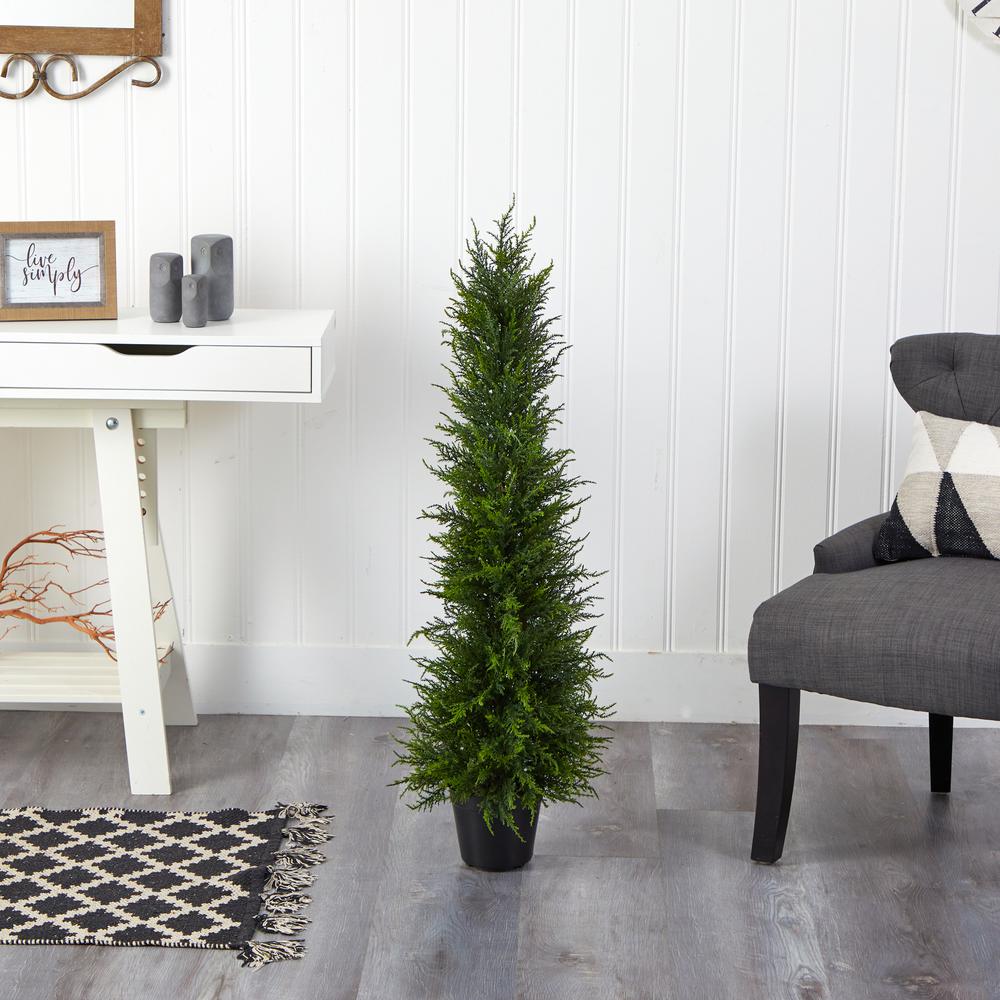 3.5ft. Cypress Artificial Tree UV Resistant (Indoor/Outdoor). Picture 3