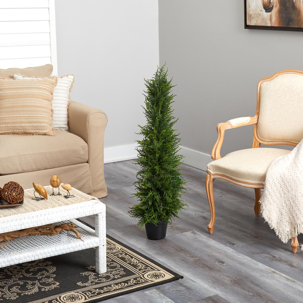 3.5ft. Cypress Artificial Tree UV Resistant (Indoor/Outdoor). Picture 2