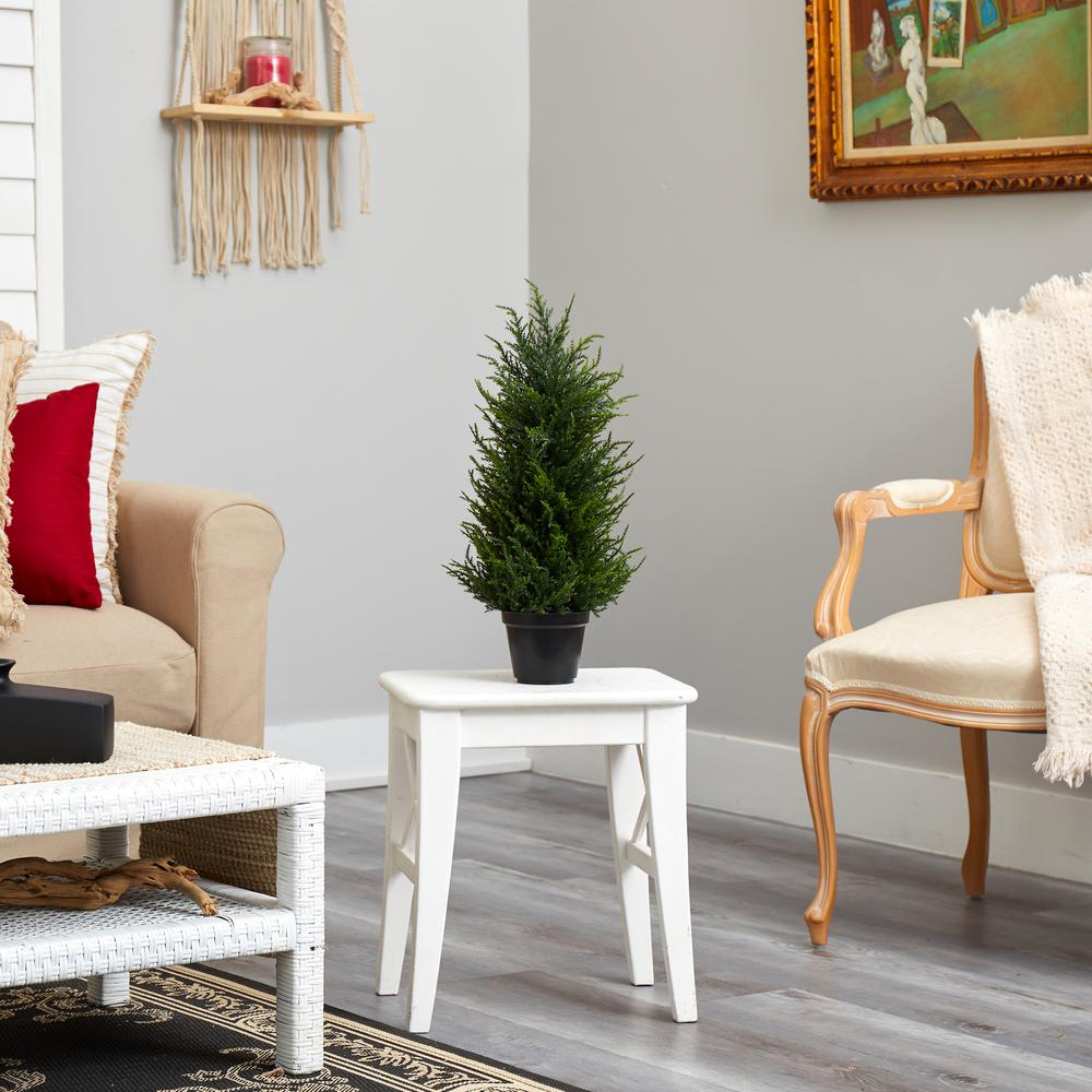 18in. Cedar Artificial Tree with LED Lights UV Resistant (Indoor/Outdoor). Picture 6