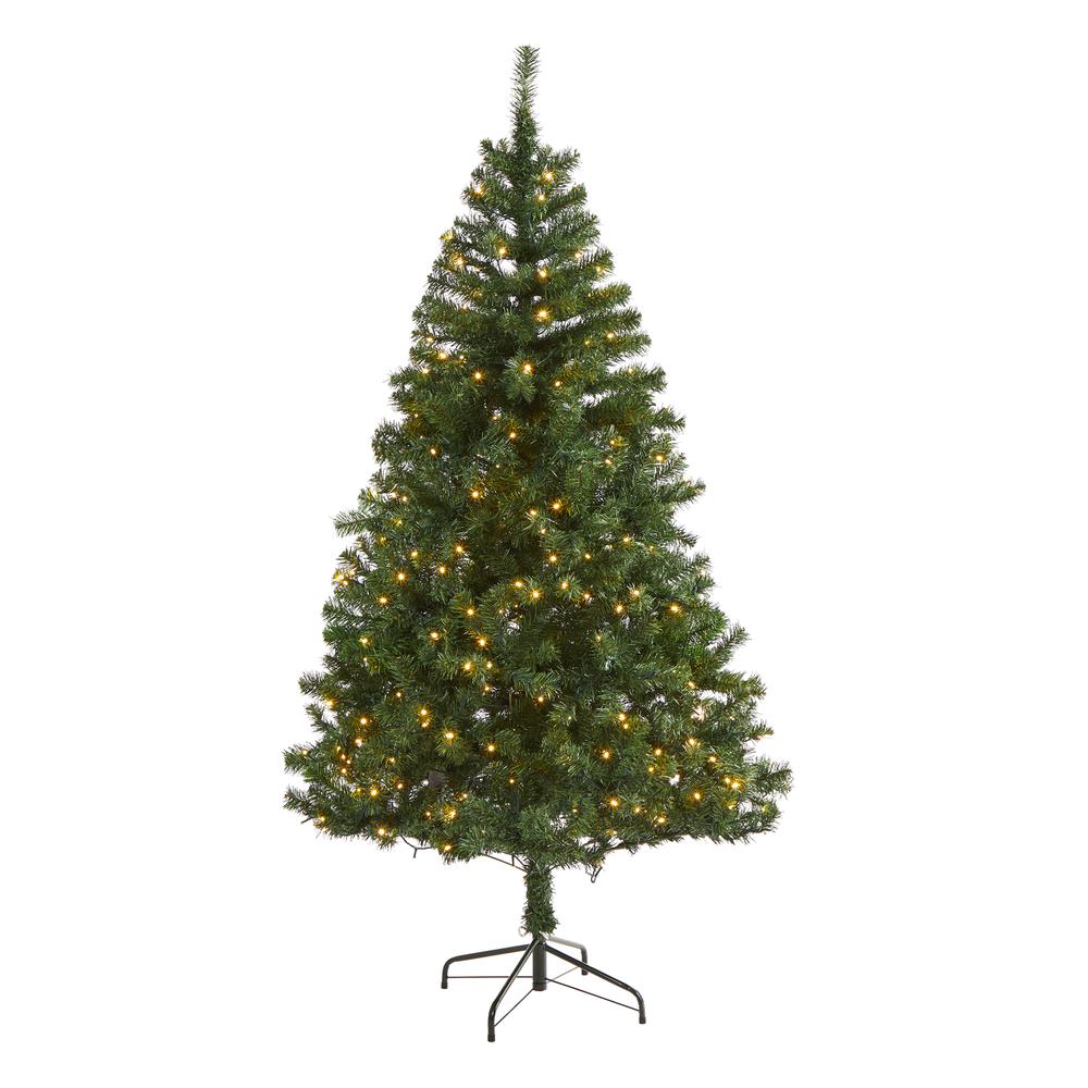 6ft. Northern Tip Pine Artificial Christmas Tree with 250 Clear LED Lights. Picture 6