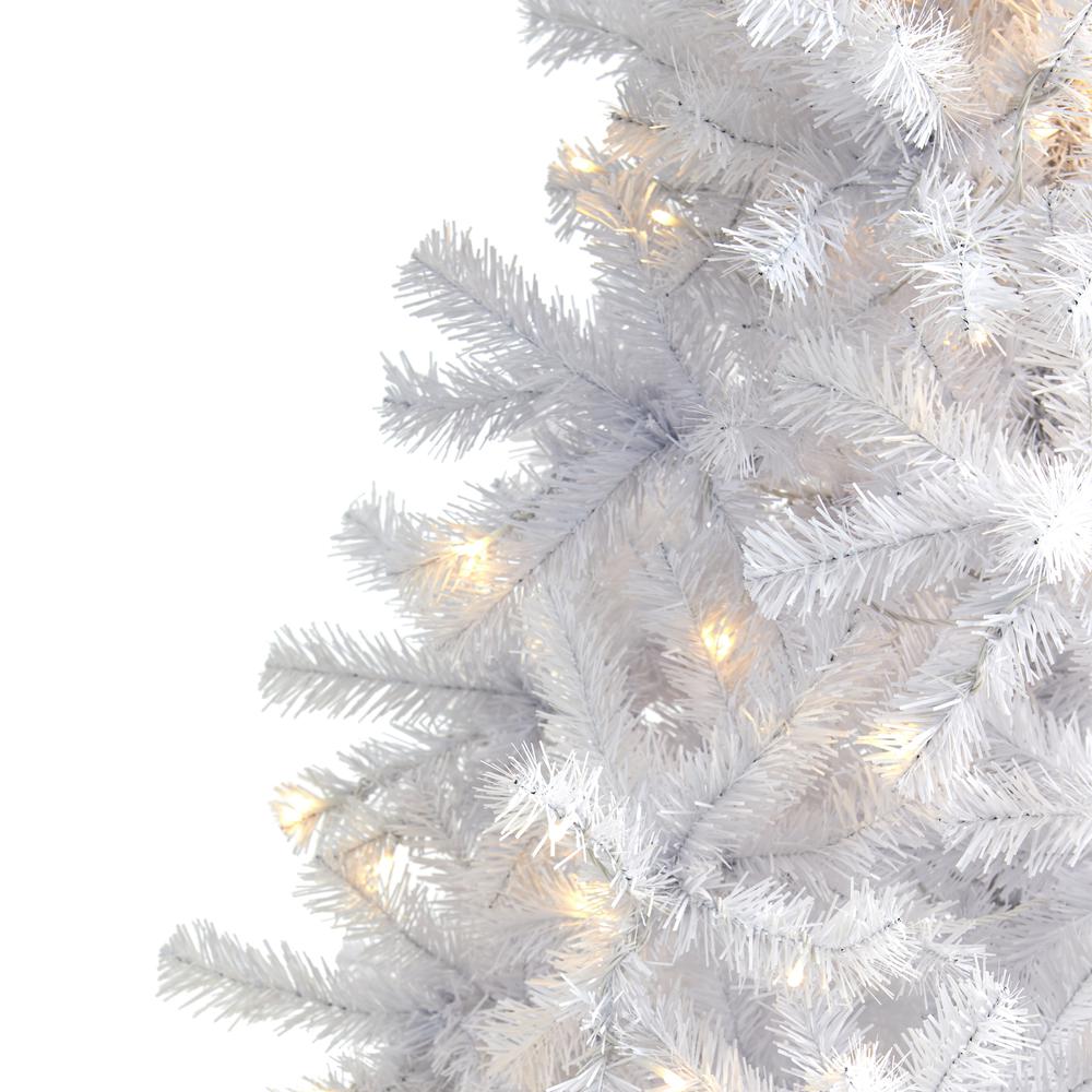 6ft. White Artificial Christmas Tree with 680 Bendable Branches and 250 Clear LED Lights. Picture 3
