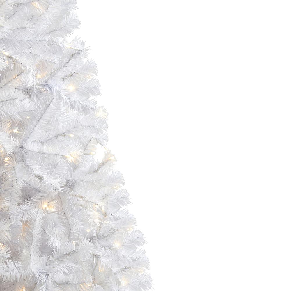 6ft. White Artificial Christmas Tree with 680 Bendable Branches and 250 Clear LED Lights. Picture 5
