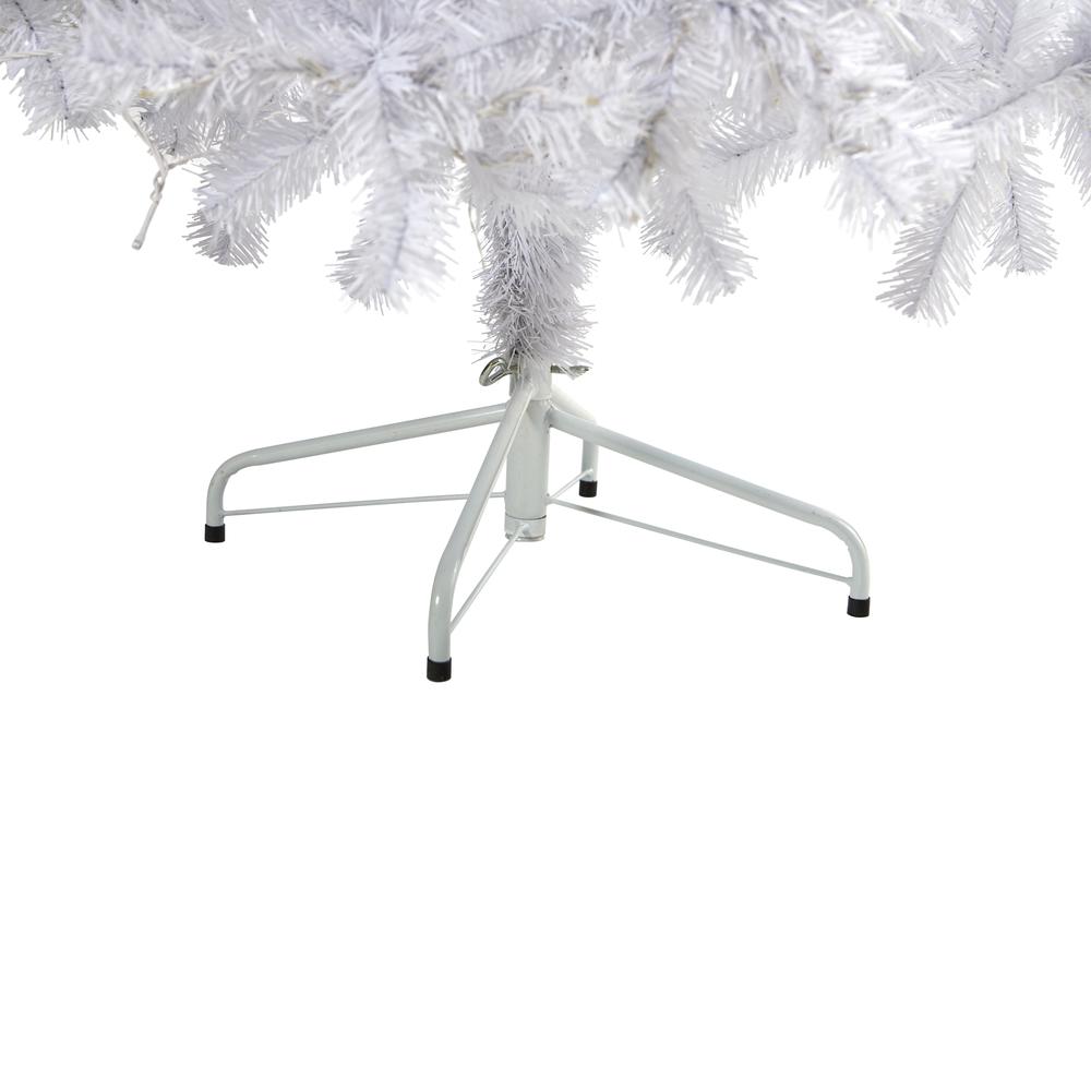 6ft. White Artificial Christmas Tree with 680 Bendable Branches and 250 Clear LED Lights. Picture 6