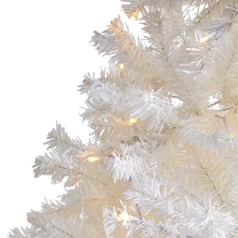 7.5ft. White Artificial Christmas Tree with 1380 Bendable Branches. Picture 3
