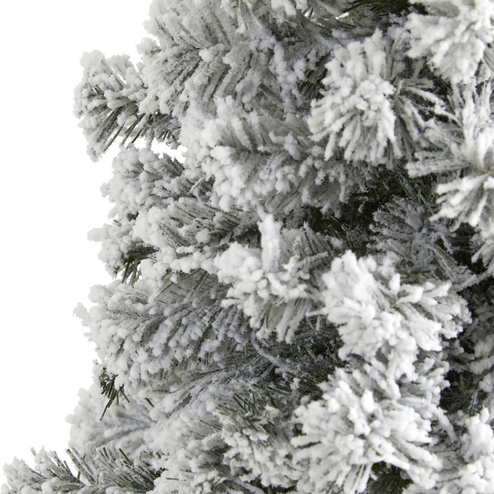 5ft. Flocked West Virginia Fir Artificial Christmas Tree. Picture 2