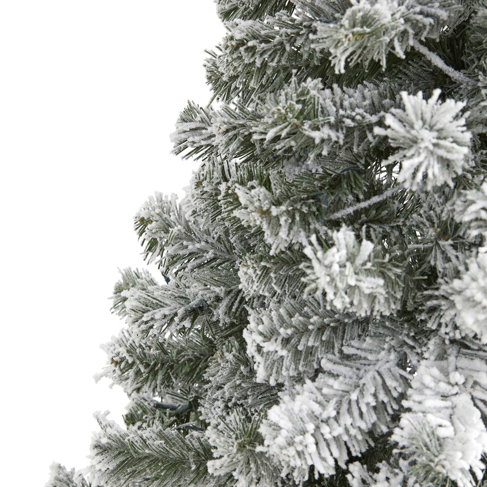 6ft. Flocked West Virginia Fir Artificial Christmas Tree. Picture 2