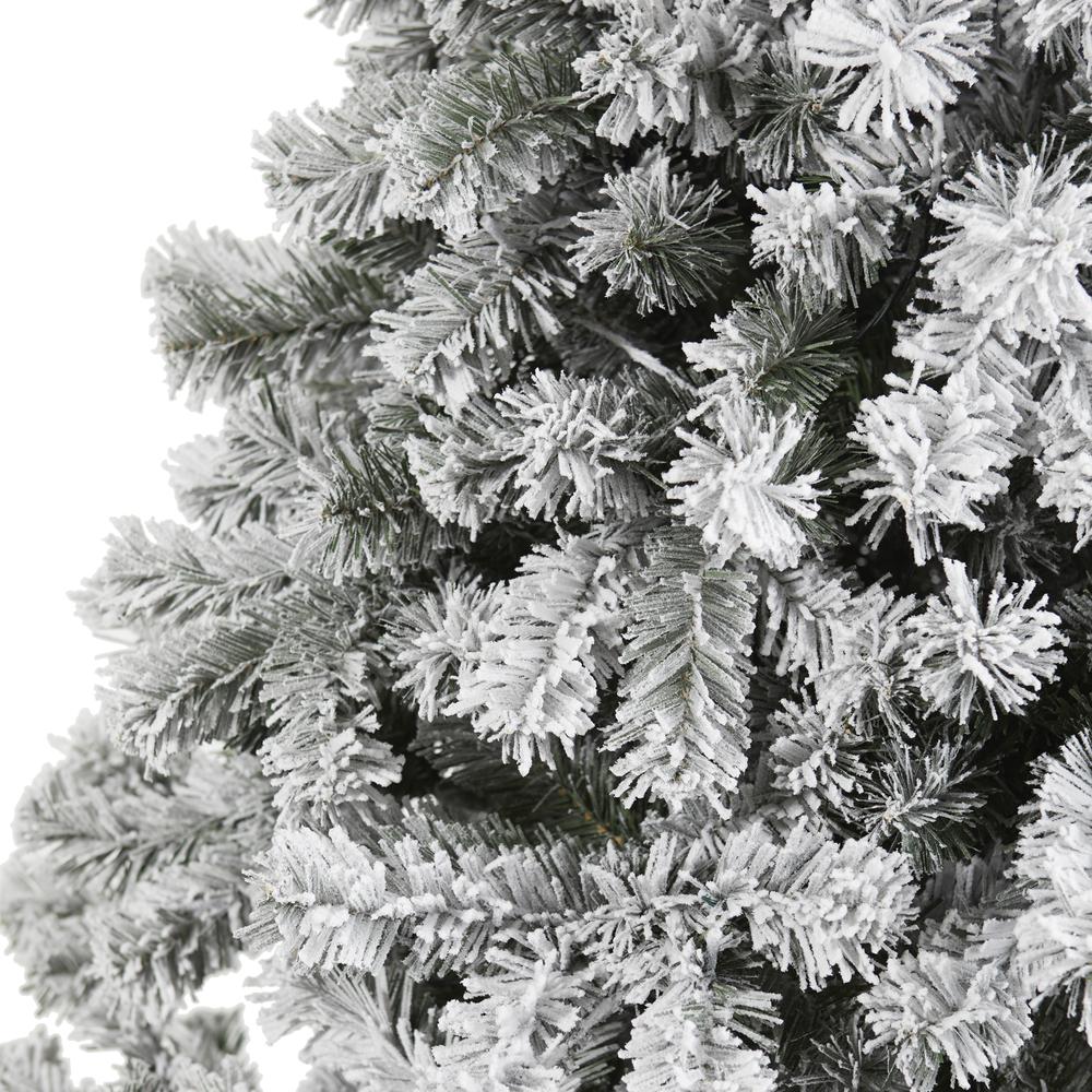 7ft. Flocked West Virginia Fir Artificial Christmas Tree. Picture 3