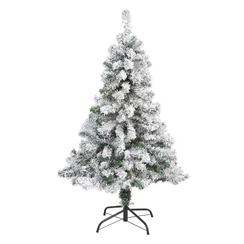 4ft. Flocked Rock Springs Spruce Artificial Christmas Tree. Picture 5