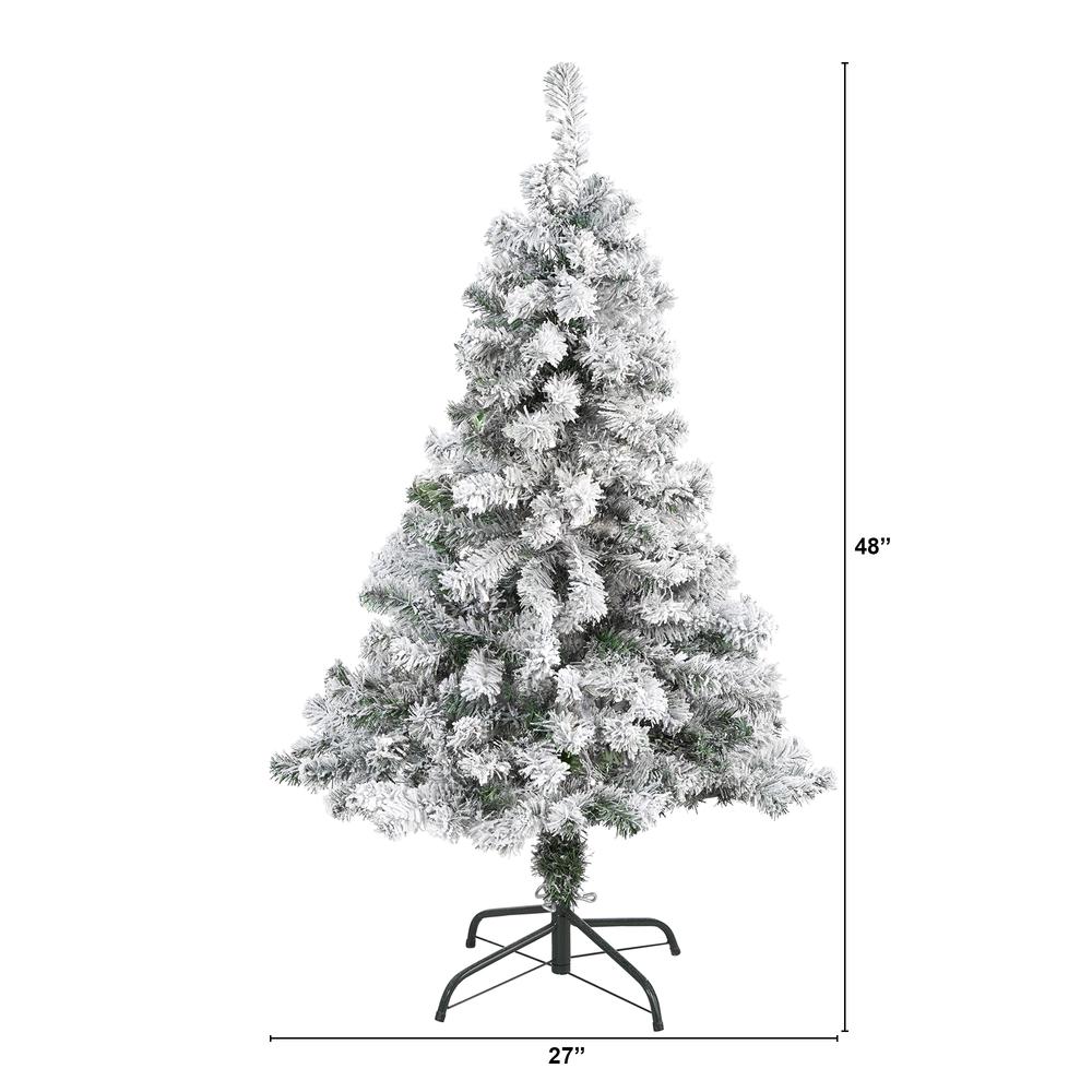 4ft. Flocked Rock Springs Spruce Artificial Christmas Tree. Picture 1