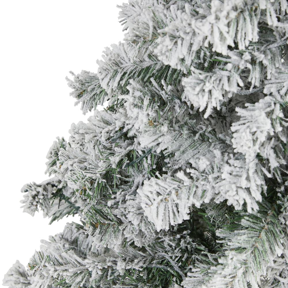 5ft. Flocked Rock Springs Spruce Artificial Christmas Tree. Picture 3
