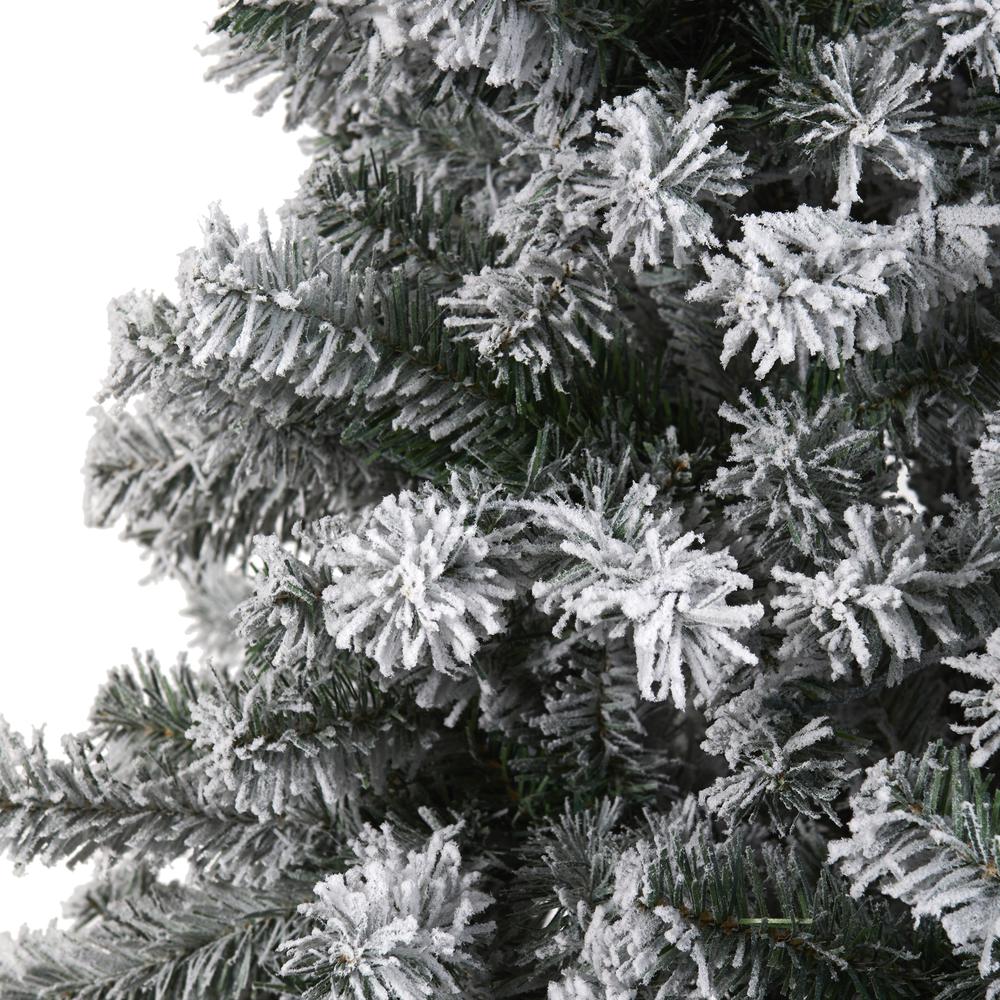 6ft. Flocked Rock Springs Spruce Artificial Christmas Tree. Picture 3