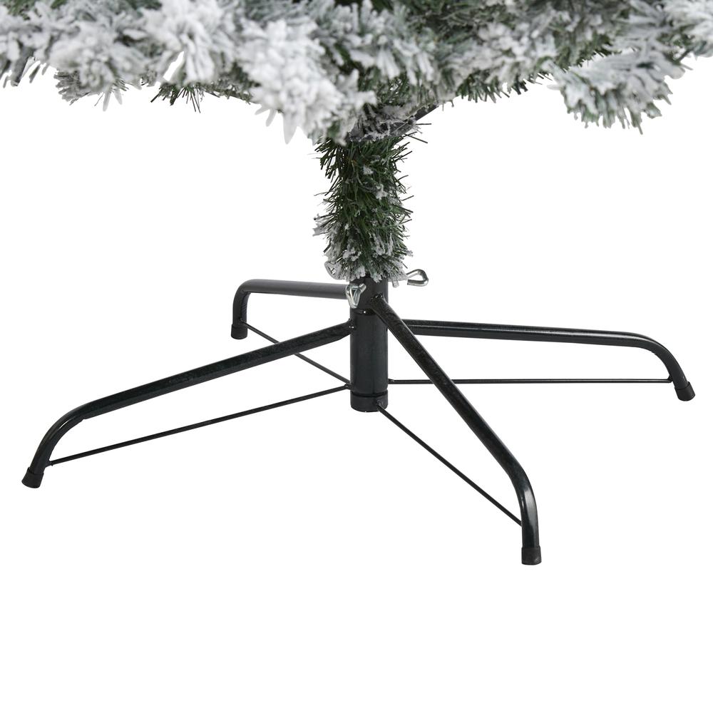 8ft. Flocked Rock Springs Spruce Artificial Christmas Tree. Picture 4