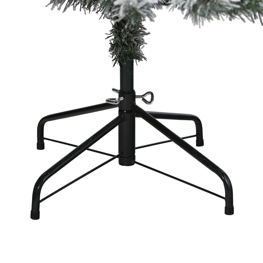6ft. Flocked Rock Springs Spruce Artificial Christmas Tree with 250 Clear LED Lights. Picture 3