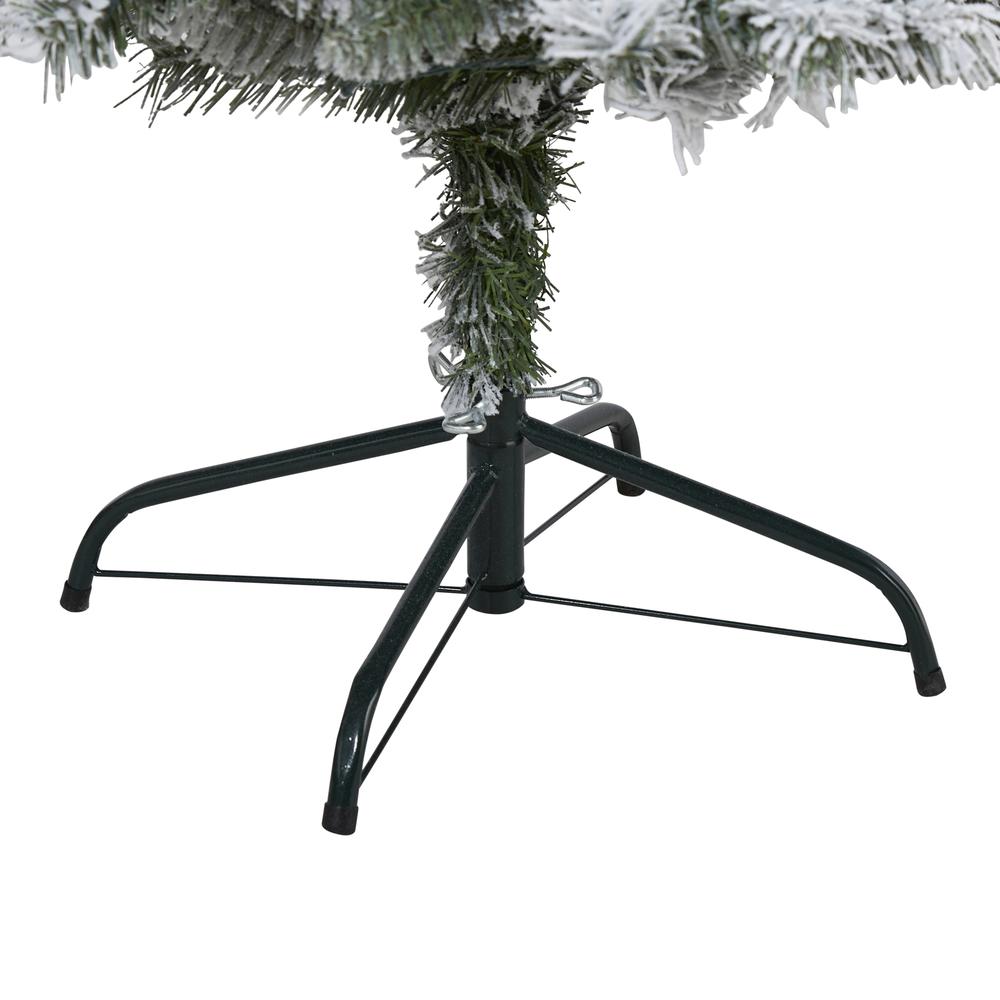 5ft. Flocked White River Mountain Pine Artificial Christmas Tree with Pinecones. Picture 3
