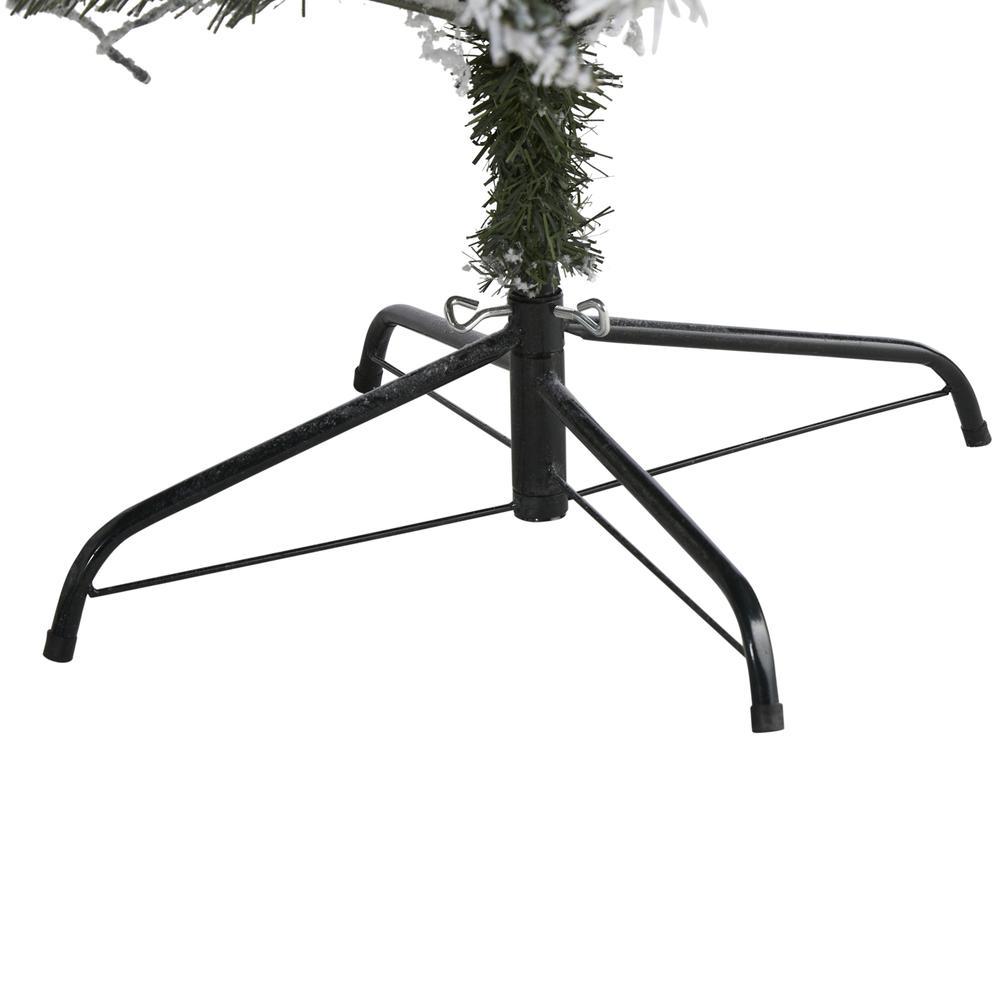 7ft. Flocked White River Mountain Pine Artificial Christmas Tree with Pinecones. Picture 4