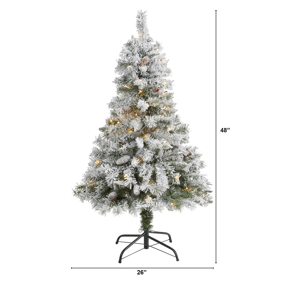 Flocked White River Mountain Pine Artificial Christmas Tree. Picture 2
