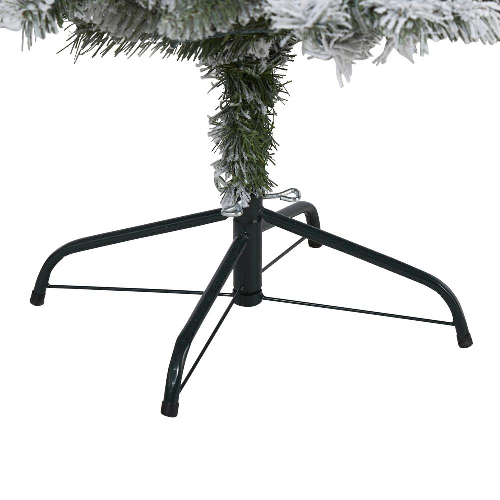 5ft. Flocked White River Mountain Pine Artificial Christmas Tree with Pinecones and 150 Clear LED Lights. Picture 4