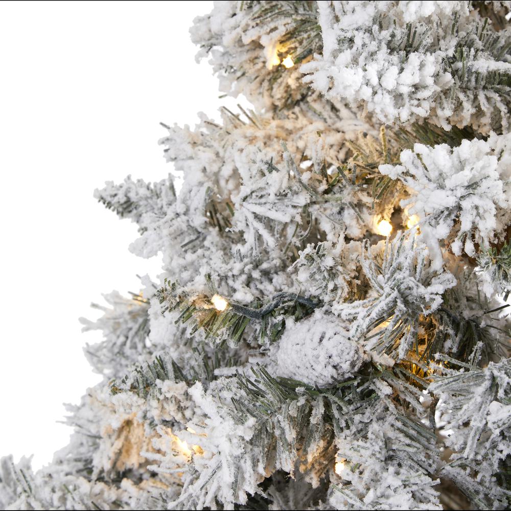 7ft. Flocked White River Mountain Pine Artificial Christmas Tree. Picture 4