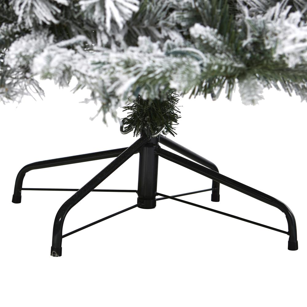 6ft. Flocked Vermont Mixed Pine Artificial Christmas Tree with 300 Clear LED Lights. Picture 6