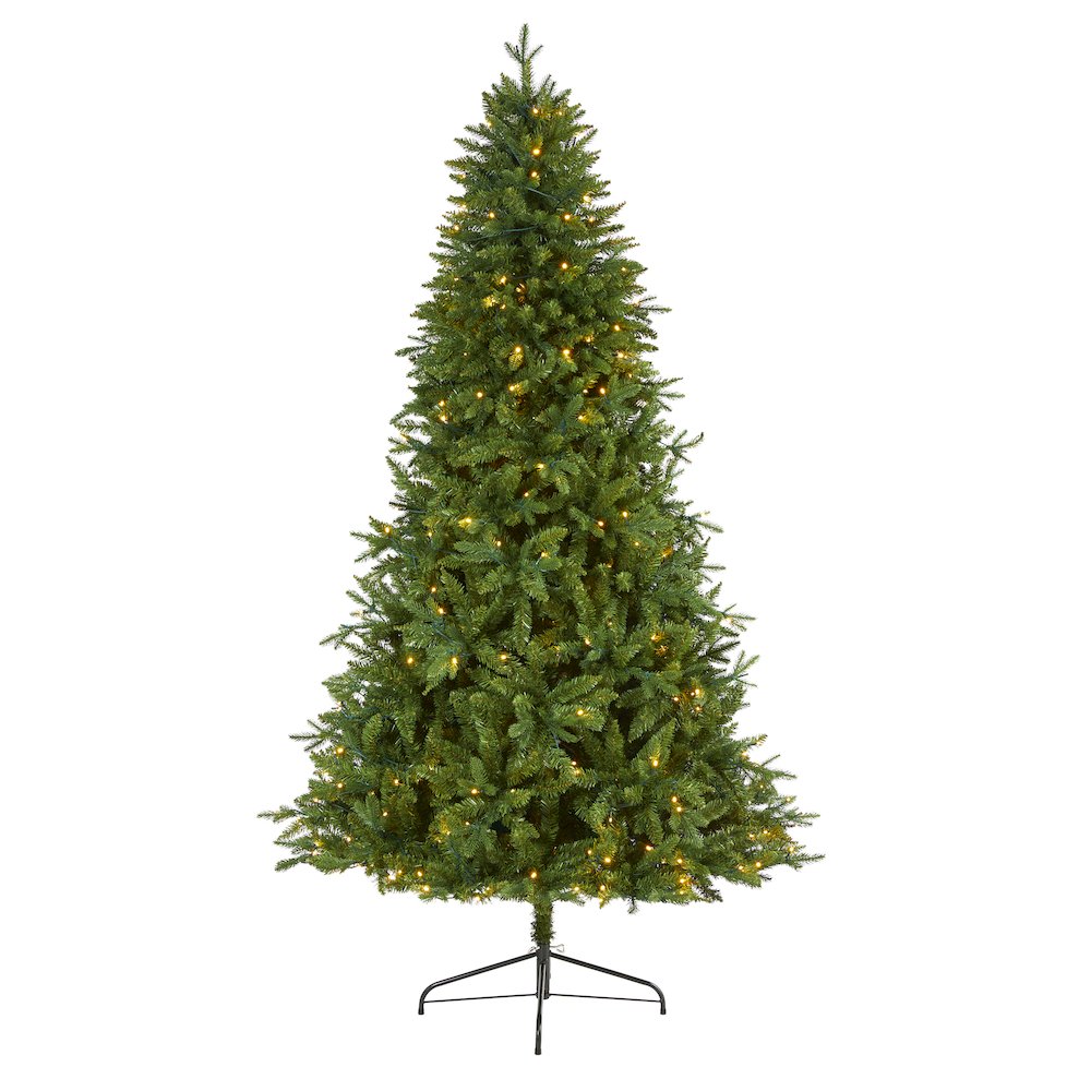 7ft. New Hampshire Fir Artificial Christmas Tree with 450 Clear LED Lights. Picture 1