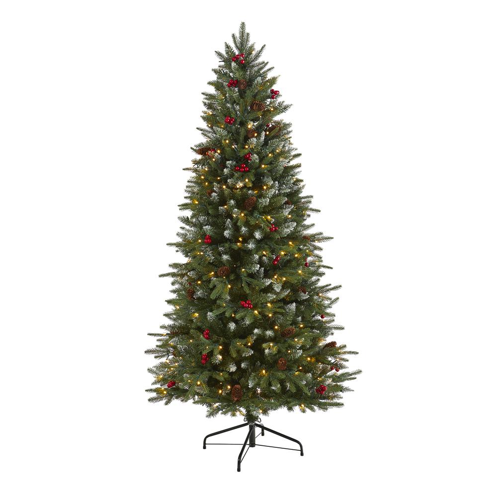 6ft. Snow Tipped Portland Spruce Artificial Christmas Tree. Picture 1