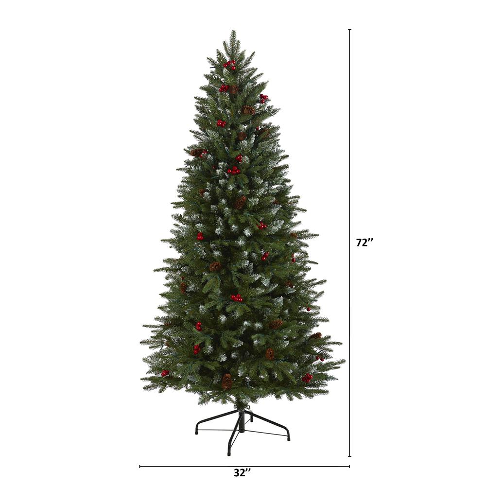 6ft. Snow Tipped Portland Spruce Artificial Christmas Tree. Picture 7