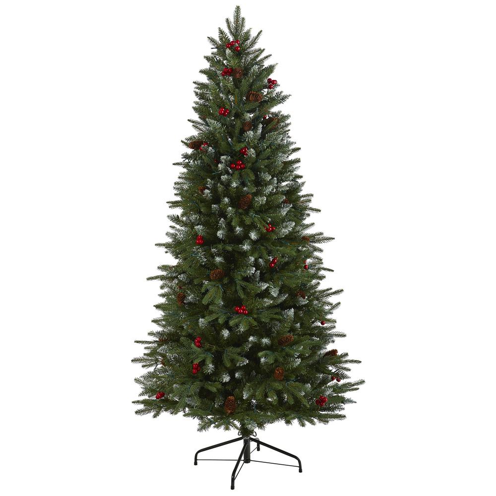 6ft. Snow Tipped Portland Spruce Artificial Christmas Tree. Picture 2