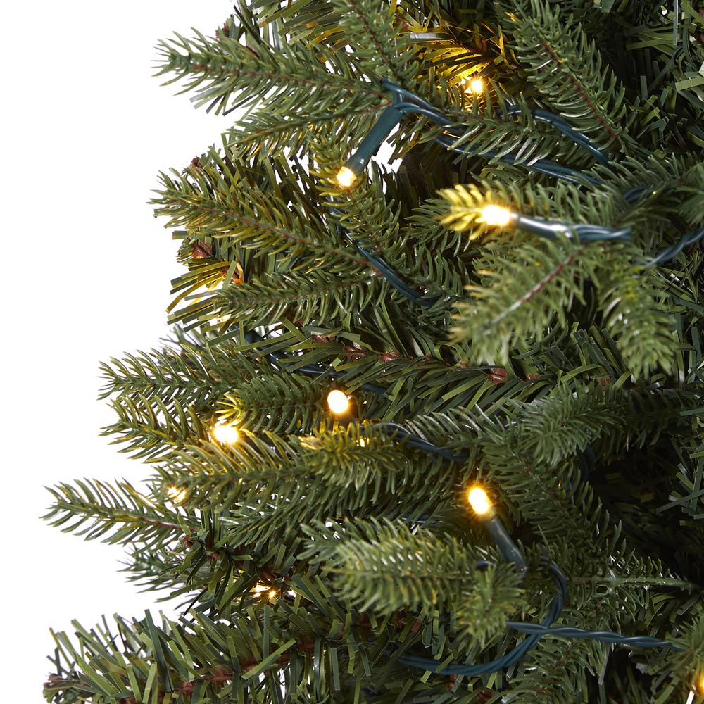 5ft. Vermont Fir Artificial Christmas Tree with 150 Clear LED Lights. Picture 4