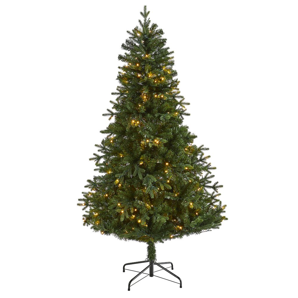 6ft. Vermont Fir Artificial Christmas Tree with 250 Clear LED Lights. Picture 1