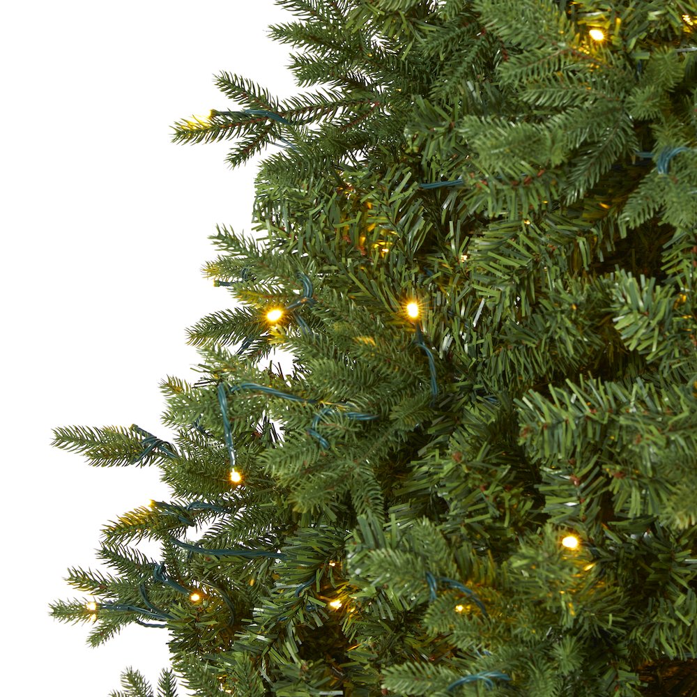 8ft. Vermont Fir Artificial Christmas Tree with 450 Clear LED Lights. Picture 3
