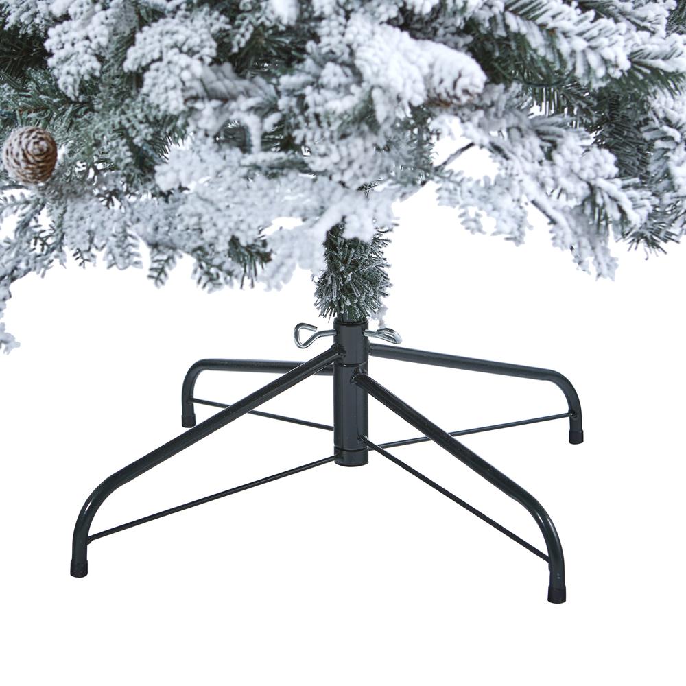 7ft. Flocked Montana Down Swept Spruce Artificial Christmas Tree. Picture 5