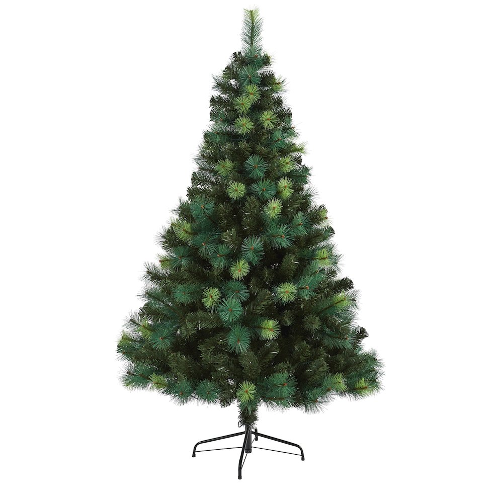 6ft. Assorted Green Scotch Pine Artificial Christmas Tree with 250 LED Lights. Picture 3