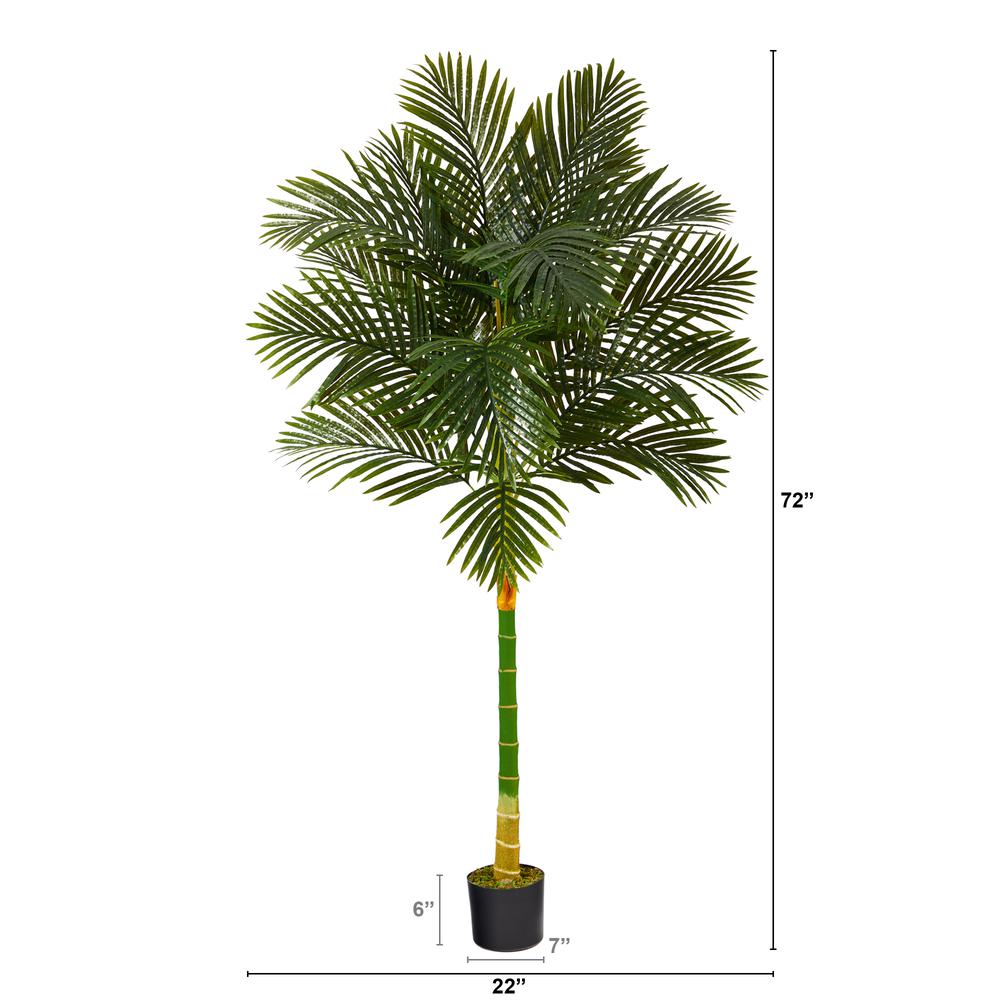 6’ Golden Cane Artificial Palm Tree. Picture 2