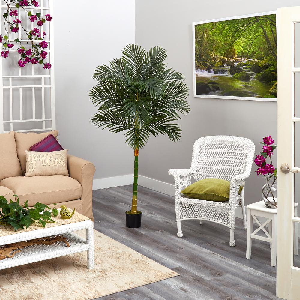 6’ Golden Cane Artificial Palm Tree. Picture 3