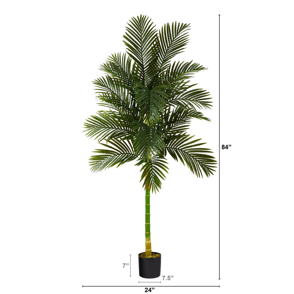 7ft. Golden Cane Artificial Palm Tree. Picture 3