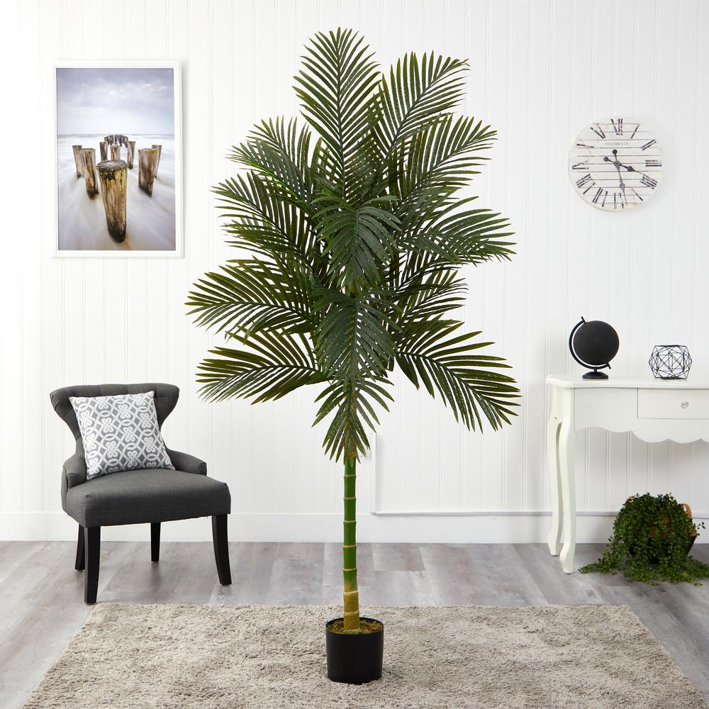 7ft. Golden Cane Artificial Palm Tree. Picture 4