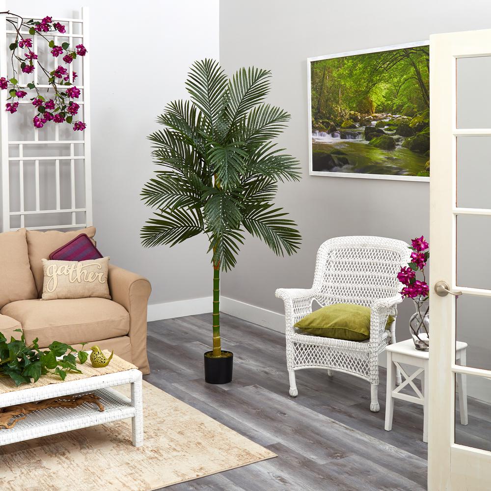 7ft. Golden Cane Artificial Palm Tree. Picture 2