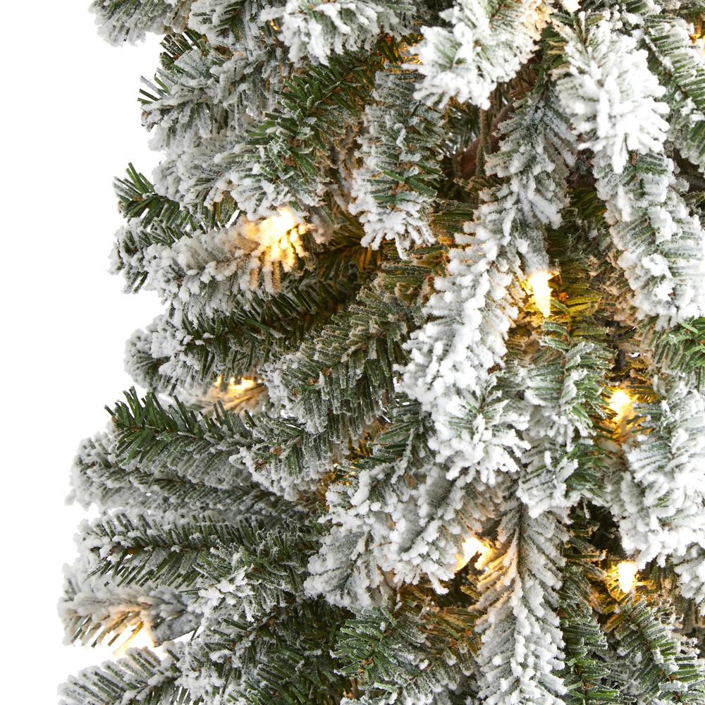6ft. Flocked Alpine Christmas Artificial Tree. Picture 5