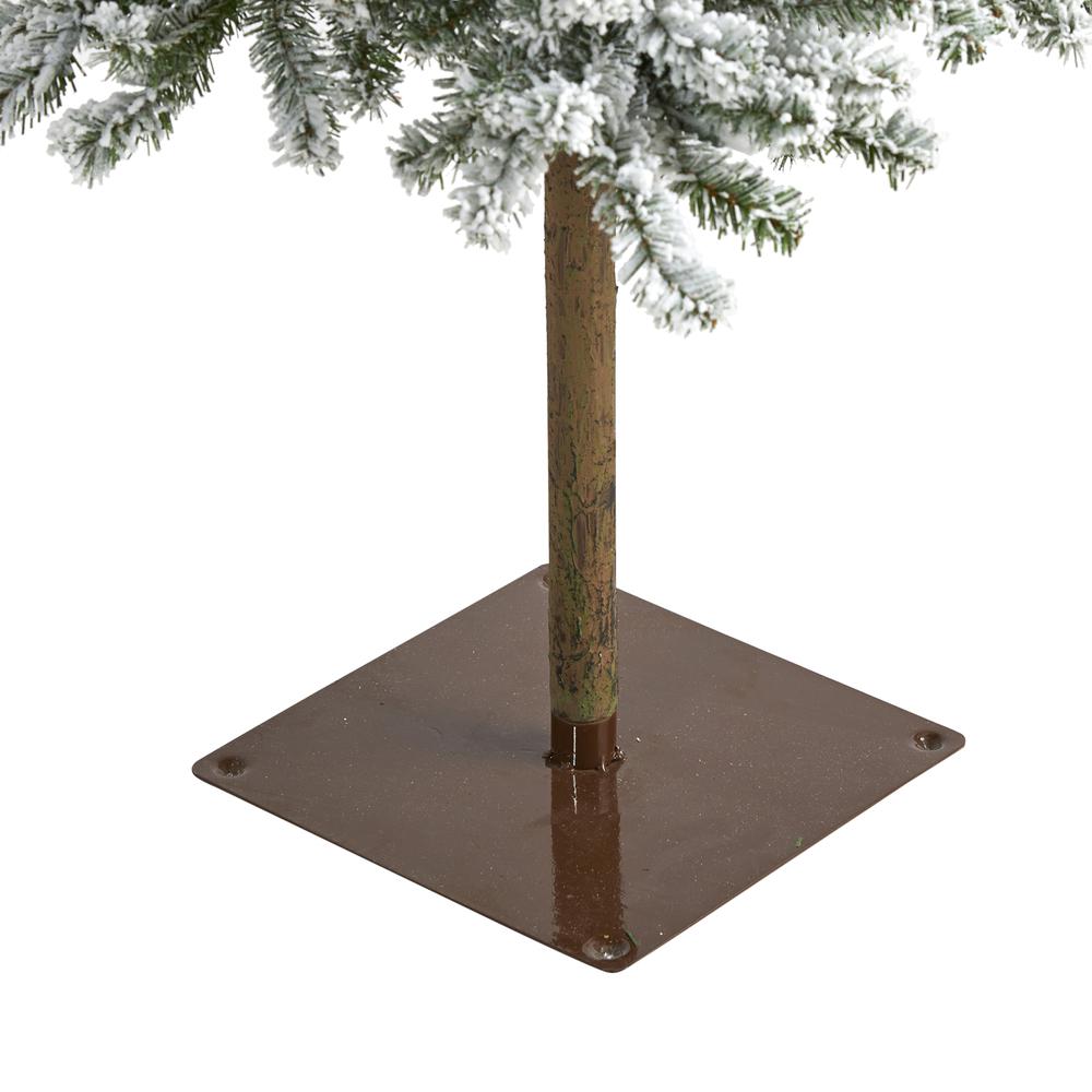 6ft. Flocked Alpine Christmas Artificial Tree. Picture 3