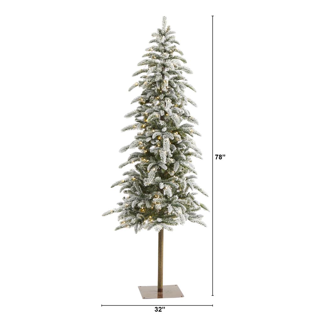 6.5ft. Flocked Washington Alpine Christmas Artificial Tree. Picture 2