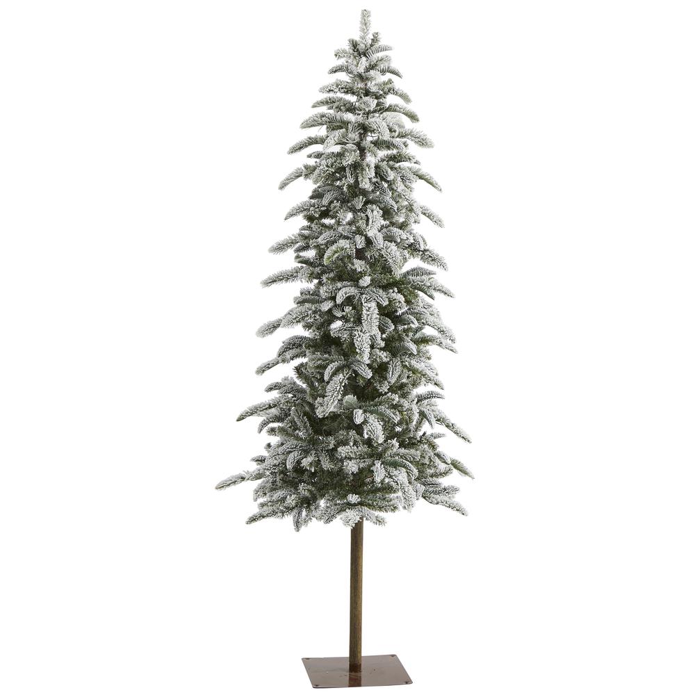 6.5ft. Flocked Washington Alpine Christmas Artificial Tree. Picture 3