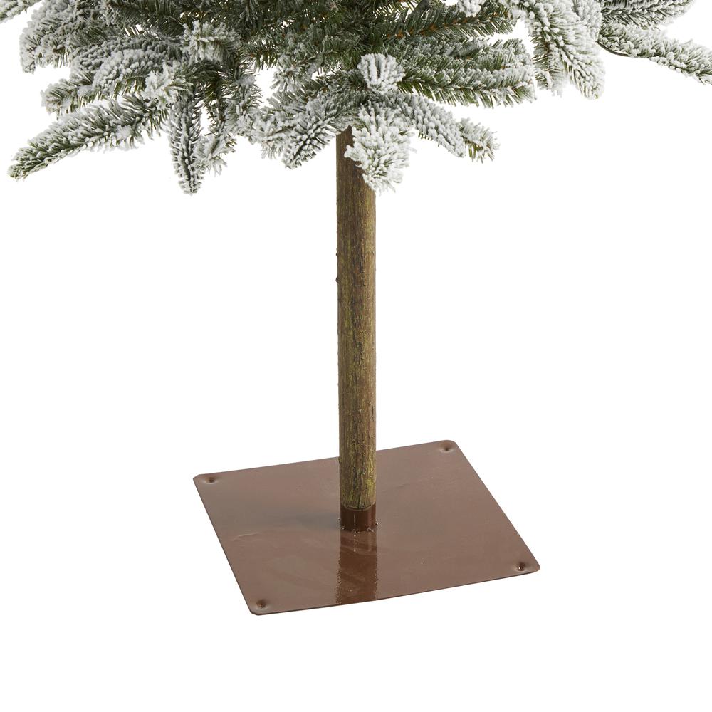 6.5ft. Flocked Washington Alpine Christmas Artificial Tree. Picture 6