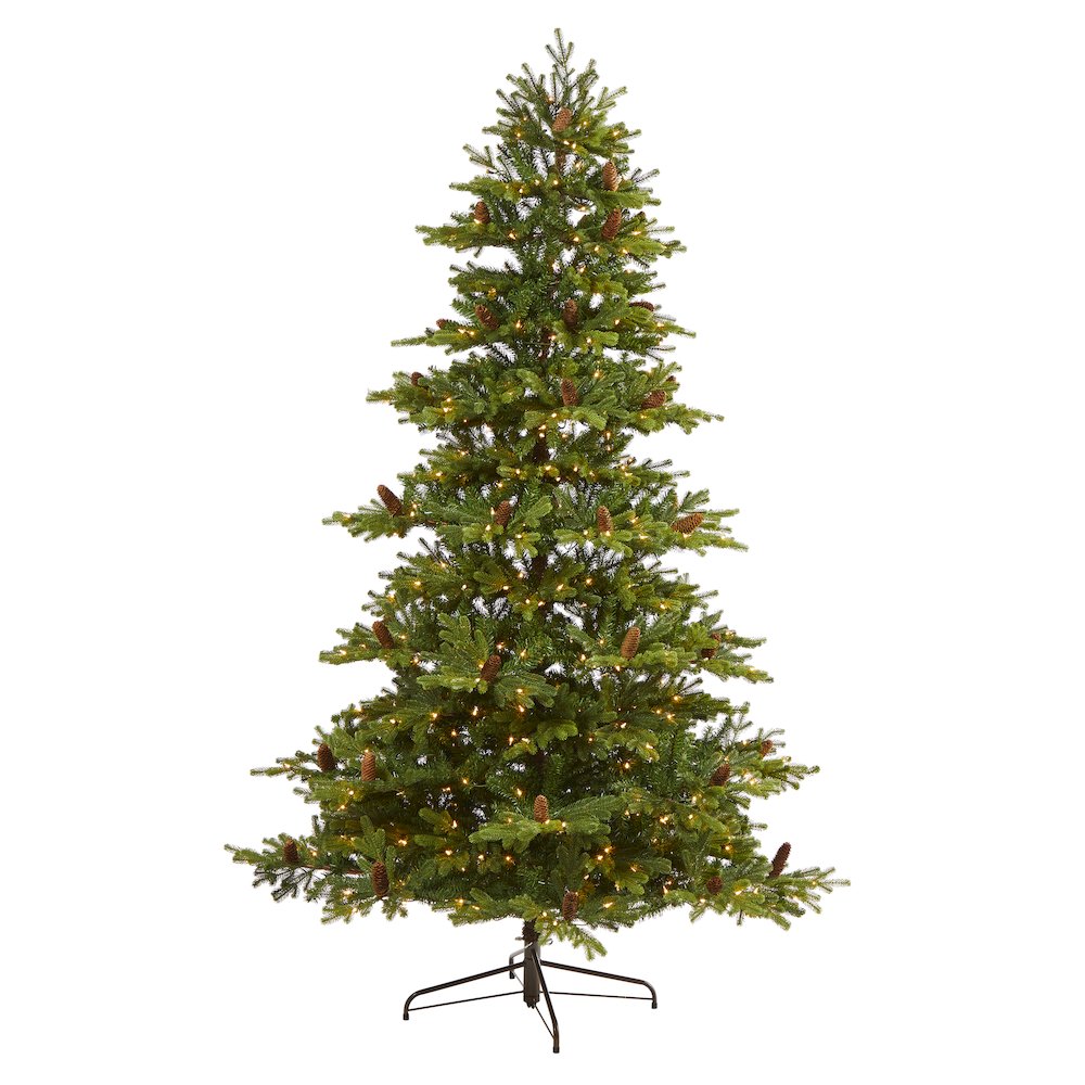 7.5ft. Yukon Mountain Fir Artificial Christmas Tree with 600 Clear Lights. Picture 1