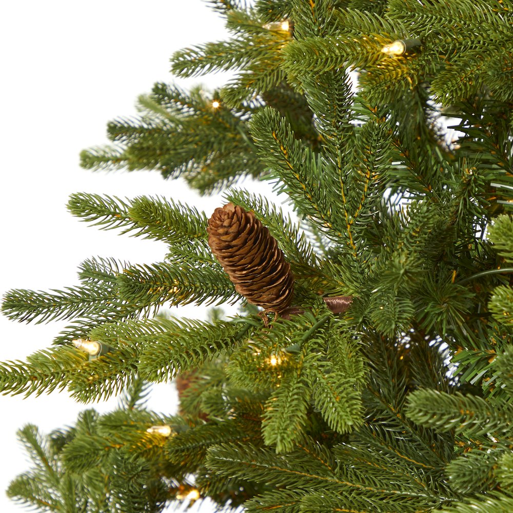 7.5ft. Yukon Mountain Fir Artificial Christmas Tree with 600 Clear Lights. Picture 4