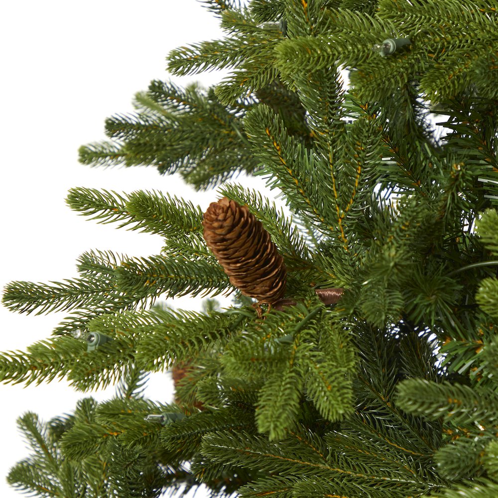 7.5ft. Yukon Mountain Fir Artificial Christmas Tree with 600 Clear Lights. Picture 5