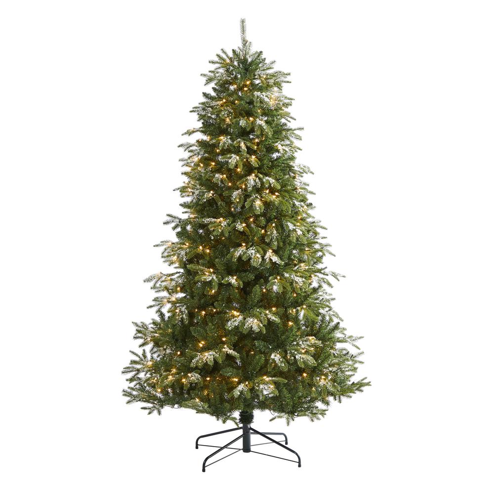 7ft. Snowed Grand Teton Artificial Christmas Tree. Picture 1