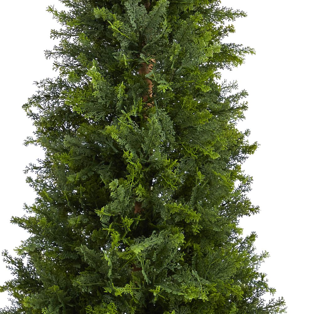 5.5ft. Cypress Cone Topiary Artificial Tree UV Resistant (Indoor/Outdoor). Picture 4